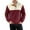 #H-Wine, variant on George Men Corduroy Pullover Sweatshirts Colorblock Button Placket Contrast Elbow Patches Soft Warm Comfort Tops,Gray,L