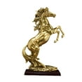thumbnail image 1 of Estatua de caballo de pie, adorno de caballo rugiente, arte de 18,7'', estatua de animal grande para Dorado, 1 of 9