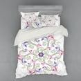 thumbnail image 2 of Ambesonne Mandala Bedding Set 3 Pcs, Round Flower Frame, Twin, Purple White Green, 2 of 3