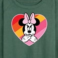 thumbnail image 3 of Mickey & Friends - Oops Minnie Rainbow Heart - Women's Lightweight French Terry Long Sleeve Shirt, 3 of 5