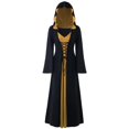 thumbnail image 1 of Vestido Medieval con capucha para mujer, bata Vintage con cordones, traje Retro para adultos, Cosplay de Halloween, Vestido largo de bruja terrorífica de vampiro, 1 of 4