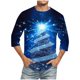 thumbnail image 1 of Camisas de Manga Larga para Hombres Imprimir Casual Cuello Redondo Blusa de Manga Corta, Camisas de Lino para Hombres, 1 of 1