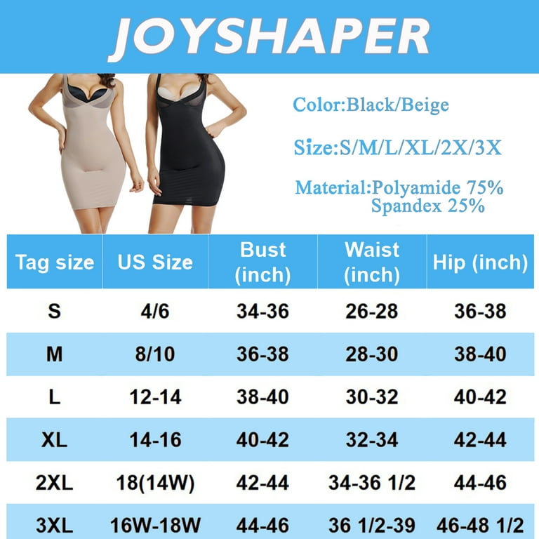 Joyshaper Full Slips for Women Under Dress Tummy Control Shapewear Slip  Seamless Slimming Shaping Dress Open Bust