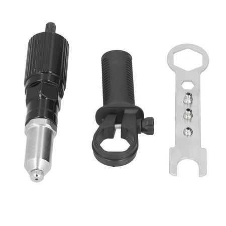 

Electric Rivet Gun Adapter Black Hex Shank Cordless Riveting Drills Adaptors for Door