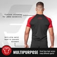 thumbnail image 3 of Elite Sports Nuevo artículo estándar de compresión de manga corta Mma Bjj No Gi Cross Training Rash Guard grande rojo, 3 of 5