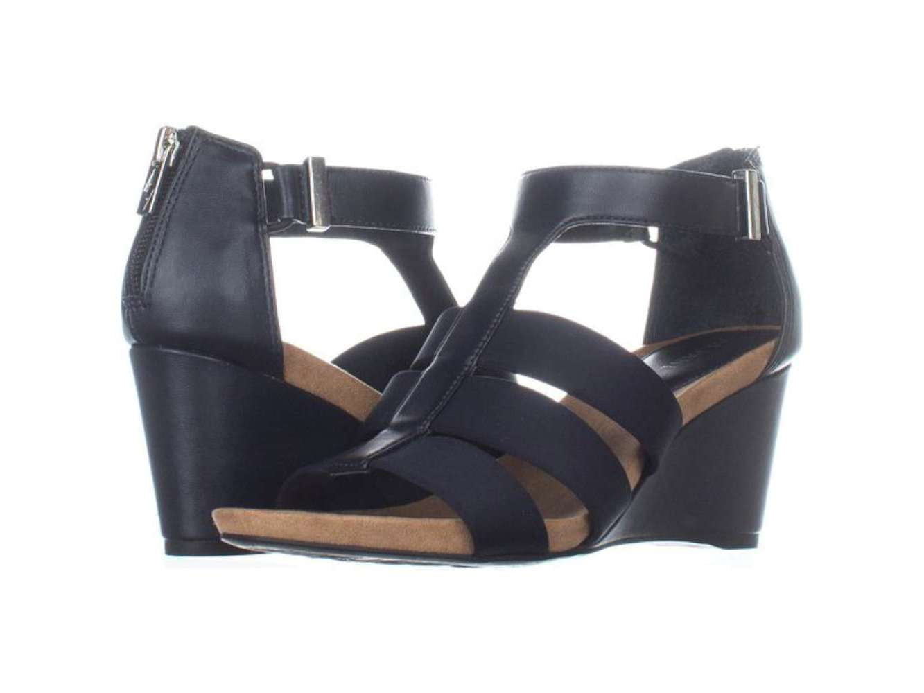 Photo 1 of Size 9 M Alfani Women Pearrl Open Toe Casual Wedged Sandals Deep Navy Size 9