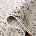 thumbnail image 5 of SAFAVIEH Marrakesh Summer Southwestern Fringe Area Rug, Ivory/Navy, 6'7" x 6'7" Round, 5 of 9