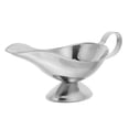 thumbnail image 1 of KONTONTY Metal Gravy Boat Stainless Steel Condiment Container for Dining Use 1Set, 1 of 8
