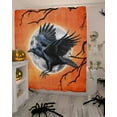 thumbnail image 4 of Halloween Crow Shower Curtain Set ，Waterproof Fabric Shower Curtains Moon Branches Retro Art Classic Shower Curtains for Bathroom,Bathroom Decor 36"x72", 4 of 6