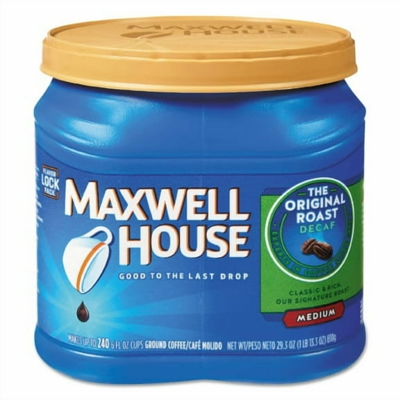 New Maxwell House Coffee, Decaffeinated Ground Coffee, 29.3 oz Can,Each