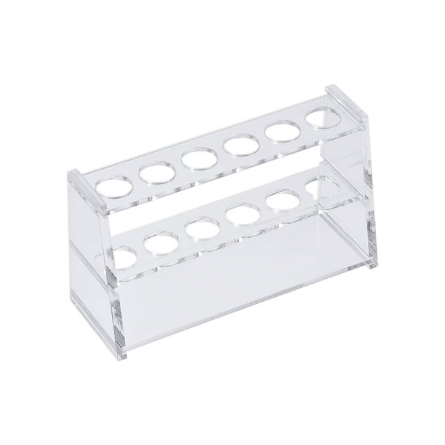 Soporte para tubos de ensayo de acrílico Uxcell de 6 pozos para tubos de centrífuga de 10 ml transparente