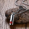 thumbnail image 2 of Vintage Reminder Urn Emergency Symbol Urn Pendant Stainless Steel Necklace for, 2 of 9