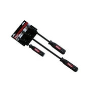 Hyper Tough Handled Steel Pry Bar Set with Metal Striking Caps, 3 Pieces