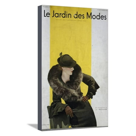 Le Jardin De Modes Cover from 09 15 1934, Fashion Magazine, France Stretched Canvas Print Wall