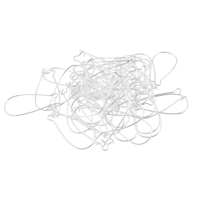 segolike 100 Pcs Crochets pour Boucles d'Oreilles pour Fils de Rein Blanc