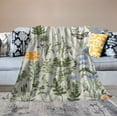 thumbnail image 2 of JEUXUS  Spring Throw Blanket Wildflowers Butterfly Blanket Green Wild Flower Plant Blankets Vintage Herbs Blanket Colorful Wild Flowers Printed Flannel Blanket for Bed Sofa Chair, 2 of 6