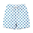 thumbnail image 4 of Women's Polka Dot Drawstring Shorts Elastic Waist Casual Beach Shorts with Side Pockets Summer Lightweight Loungewear Blue XXL(XXL), 4 of 6