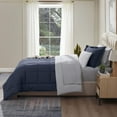 thumbnail image 4 of Virtu Twin Comforter Sets, 5pc Twin Bed in a Bag, Pleated Twin Bedding Comforter Sets Twin with Sheets, Navy, 4 of 8