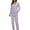 Purple-5, variant on Women's Pjs Sets Womens Soft Pajamas Sets Long Sleeve Button down Sleepwear Two Piece Sets Women Cute Pajama Sets for Women M