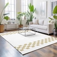 thumbnail image 4 of Minimalist Brown Area Rugs 5x7ft Buffalo Check Plaid Farmhouse Farm Theme Washable Rug, Non Slip Indoor Carpet Absorbent Floor Mat for Living Room Bedroom Dining Room, 4 of 9
