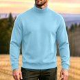 thumbnail image 2 of LWITHSZG Men's Mockneck Sweatshirt Soft Fleece Lined Pullover Sweatshirts Fall Winter Warm Long Sleeve Going&nbsp;Out Tops 3X-Large, 2 of 9