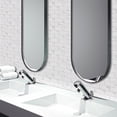 thumbnail image 4 of 6 pieces, adhesive kitchen splashback, self-adhesive tiles for bathroom wall, white marble pattern, 4 of 5