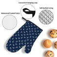 thumbnail image 3 of Honeii Nautical Themed Simple Anchors Pattern Oven Mitts and Pot Holders, Silicone Oven Gloves,500 F Heat Resistant Oven Mitts Sets, 4PCS, 3 of 6
