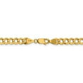 thumbnail image 3 of Real 14kt Yellow Gold 5.9mm Lightweight Flat Cuban Chain Chain Bracelet; 7 inch; for Adults and Teens; for Women and Men, 3 of 4
