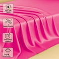 thumbnail image 3 of Amay Satin Silk Flat Sheet – Full, Hot Pink– Smooth, Silky Bedding for Guest Room, Kids’ Room, Dorm, or Master Bedroom – Lightweight and Easy Care, 3 of 5