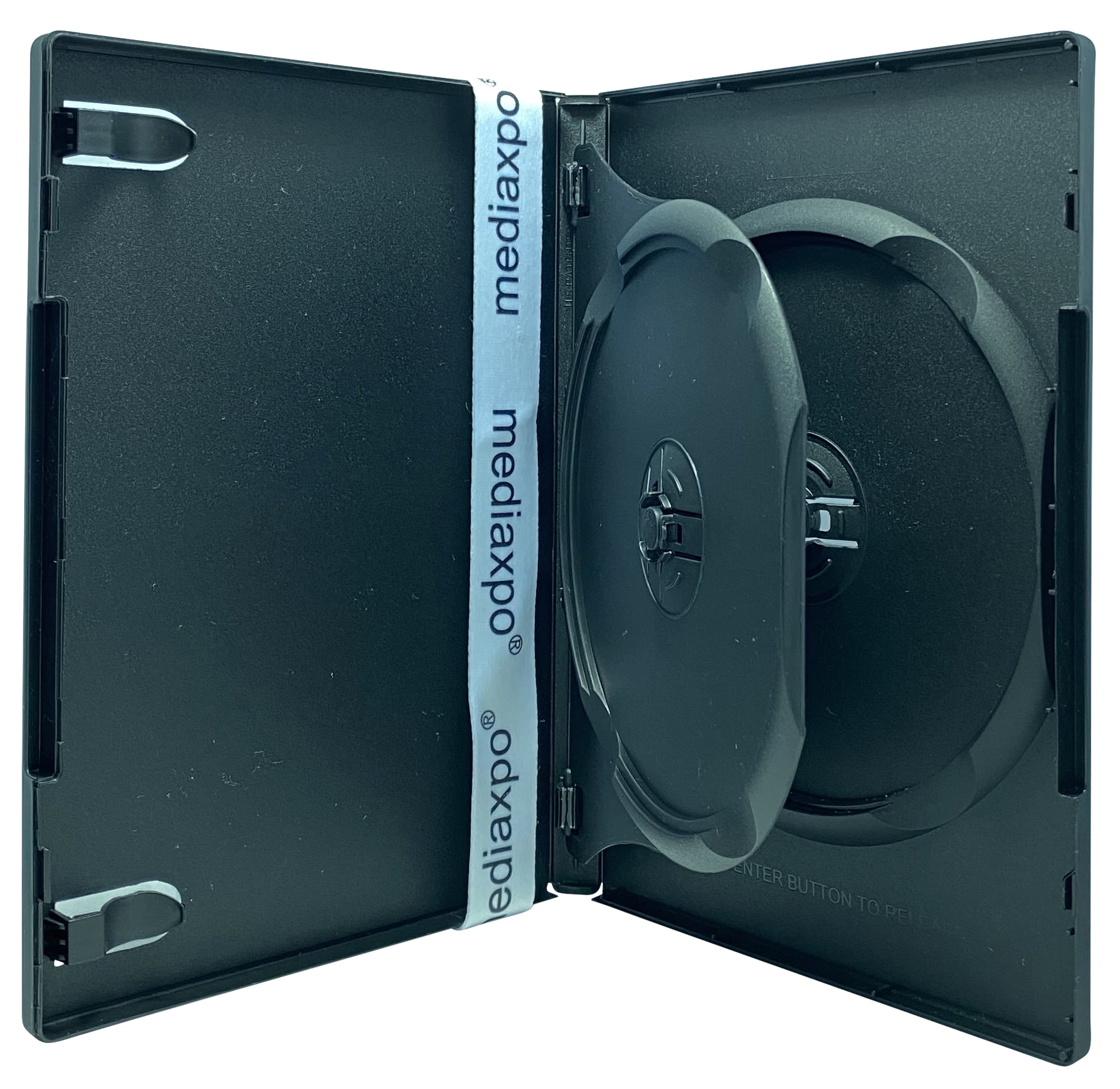CheckOutStore 100 STANDARD Black Double DVD Cases with Inner Flap