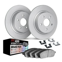 Dynamic Friction Company Rear Geospec Brake Rotors Kit | 4000 HybriDynamic Brake Pads includes Hardware 4812-42032