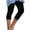 005 Black, variant on Fanxing Black Womens Capri Leggings with Rhinestone Summer Stretchy Capris Ladies Cropped Yoga Pants High Waisted Solid Color Tights L