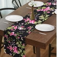 thumbnail image 4 of Table Runner for Dining Table, Black Japanese Print Floral Table Linen - Home Decor, 4 of 7