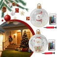thumbnail image 2 of Daily Mix Store 24 Inch Inflatable Christmas Ball, PVC Decorated Ornament with LED Light,Outdoor Waterproof Xmas Decor for Yard, Garden, Porch & Pool, 2 of 9