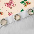thumbnail image 4 of Homewish Vintage Bowtie Ribbon Black Out Curtains,Merry Christmas Curtains Pack of 2 (42x63 Each),Xmas Flower Red Berry Bedroom Curtains For Girls Boys,Ultra Soft Home Decor, 4 of 6