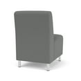 thumbnail image 3 of Siena Lounge Reception Armless Guest Chair / Brushed Steel Legs / Light Gray, 3 of 5