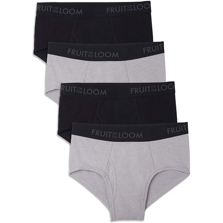 Fruit Of The Loom Men's Breathable Cotton Micro-Mesh Assorted Color Brief, 4 Pack