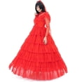 thumbnail image 5 of Lydia Bride Costume Plus Size Red Party Ball Gown Wedding Dress for Women, 5 of 7
