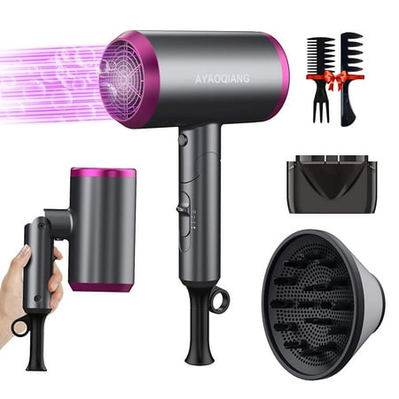 AYAOQIAN Hair Dryer 1800W Professional Ionic Hairdryer for Hair Care AC Motor Heat Hot and Cold Wind Constant Temperature Hair Dryer