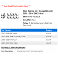 thumbnail image 2 of Main Bearing Set - Compatible with 2000 - 2016 GMC Yukon 2001 2002 2003 2004 2005 2006 2007 2008 2009 2010 2011 2012 2013 2014 2015, 2 of 2