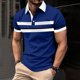 thumbnail image 1 of pstuiky camisetas para hombre, Camisa tipo blusa de manga larga con cuello vuelto y solapa con estampado de botones para hombre camisetas de hombre l, 1 of 3