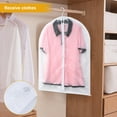 thumbnail image 6 of Garment Bags with Full Zipper for Hanging Clothes Storage Clear Clothes Protecting Lightweight Covers for Hanging Suit Bags Dress Bag for Closet Storage and Travel 24'' x 31'' 6pcs, 6 of 7