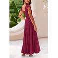thumbnail image 3 of PRETTYGARDEN Women's Summer Flowy Maxi Dress Casual Cap Sleeve V Neck Smocked Beach Sundress, 3 of 8