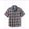 $145 TOMMY BAHAMA Men's Big and Tall Seaspray Plaid Camp Shirt, Ember Red, 2XLB.