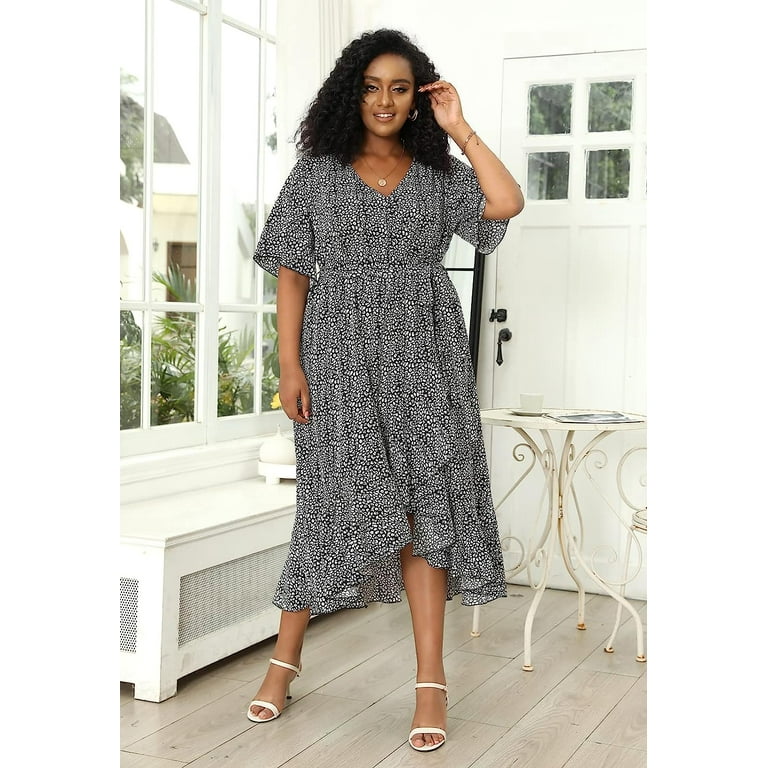 Plus size women's wedding guest dresses best sale