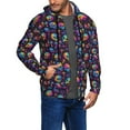 thumbnail image 2 of Kdxio rainbow color Skull mushroom Print Men Hoodies Casual Hoodies for Men with Zip Pockets Full Zip Long Sleeve Sweatshirt Sports Hooded Jacket-X-Large, 2 of 5