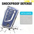 thumbnail image 5 of Key Fob Cover Compatible with Fit for Toyota RAV4 Corolla Camry Keychain Case Holder Protector,Blue-b, 5 of 5