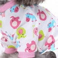 thumbnail image 4 of Eleanos Pet Dog Cute Cherry Casual Jumpsuit Homewear Cotton Outfit Puppy 4 Legged Pajamas, 4 of 6