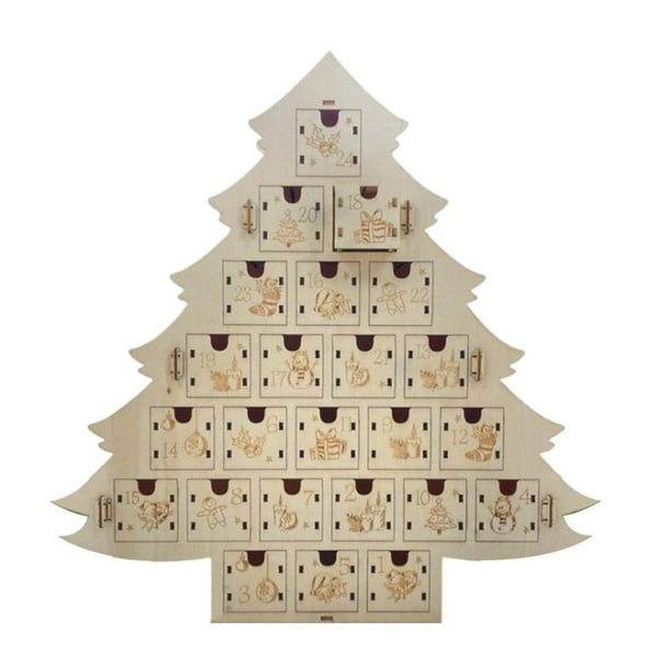 Kearding Calendario de Adviento de Calendario de Adviento de Navidad Calendario de cajones de bricolaje para decoraciones navideñas Kits de decoración para fiestas Kearding HA037964-00