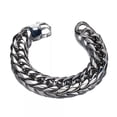 thumbnail image 4 of Heavy Men Bracelet Chain 316L Stainless Steel Curb Cuban Rombo link Bangle 7-11", 4 of 5